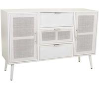 Wanderlust deco Aparador de madera y rejilla blanco 120x40.5x81