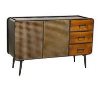 WANDERLUST DECO Aparador de Metal marrón 120x40x75