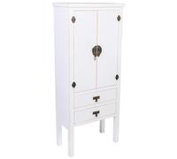 WANDERLUST DECO Armario de Madera 2 cajones 2 Puertas 60x30x142h cm
