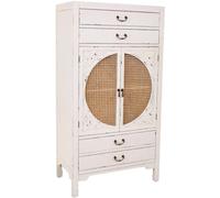 Wanderlust deco Armario de madera blanco 70x40x135