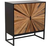 Wanderlust deco Armario de madera y metal de 2 puertas marron 75x36x80