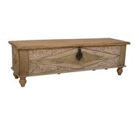 WANDERLUST DECO Baul de madera tallada acabado artesanal