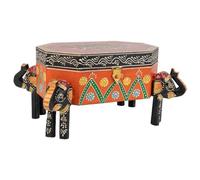 WANDERLUST DECO Baul joyero de madera pintado artesanal marrón