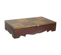 WANDERLUST DECO Baul joyero de madera y metal marrón