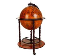 WANDERLUST DECO Botellero Globo terráqueo marrón 55,5x55x,5x93,5