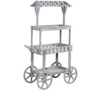 WANDERLUST DECO Carro expositor de madera 100x46x163h cm