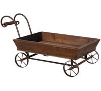 Wanderlust deco Carro expositor de madera y metal 65x35.5x31.5h cm