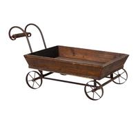 WANDERLUST DECO Carro Expositor de Madera y Metal 65x35.5x31.5h cm