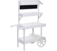 Wanderlust deco Carro expositor-estantería de madera 100x50x143h cm