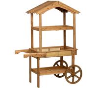 Wanderlust deco Carro expositor-estantería de madera 108x46x148h cm