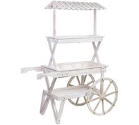 Wanderlust deco Carro expositor-estantería de madera 143x60x170h cm