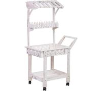 Wanderlust deco Carro expositor-estantería de madera 80x45x140h cm