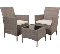 Wanderlust deco Conjunto de mesa y 2 sillones mesa:45x45x39h-sillon:(2)68x59x83h cm