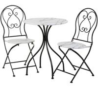Wanderlust deco Conjunto mesa y 2 sillas de forja negras
