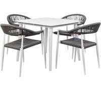 Wanderlust deco Conjunto mesa y 4 sillas multicolor, mesa:90x90x74.silla(4):56x60x78