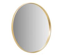 WANDERLUST DECO Espejo de Pared Redondo de Metal Dorado