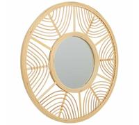 WANDERLUST DECO Espejo de ratán y bambú marrón d55,5x2