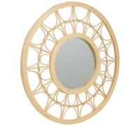 WANDERLUST DECO Espejo de ratán y bambú marrón d56x2