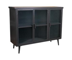 WANDERLUST DECO Kit aparador de Metal y Madera de Tres Puertas