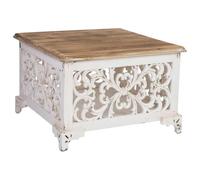 WANDERLUST DECO Mesa Auxiliar de Madera Acabado Envejecido 59x59x38h cm