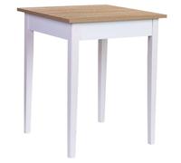 WANDERLUST DECO Mesa Auxiliar de Madera Blanca 50x50x60h cm