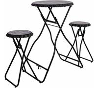 Wanderlust deco Mesa con taburetes plegable de metal 148x60x102h cm