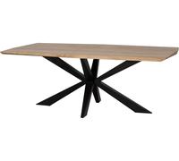 Wanderlust deco Mesa de comedor borde conico de madera de acacia natural 200x100x76