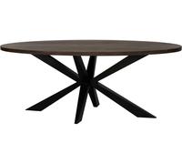 Wanderlust deco Mesa de comedor ovalada con pata araña suiza 200x100x76