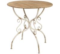 Wanderlust deco Mesa de madera y metal acabado envejecido 79,5x79,5x80