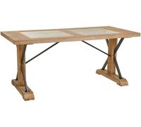 Wanderlust deco Mesa de madera y metal marrón 180x85x78