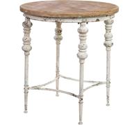 Wanderlust deco Mesa redonda de madera acabado envejecido 76x76x83h cm