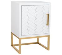 WANDERLUST DECO Mesita 1 Puerta Madera y Metal 40x35x61h cm
