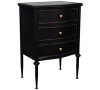 WANDERLUST DECO Mesita de 3 cajones de Metal Envejecido Negro 46x36x68