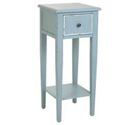 WANDERLUST DECO Mesita de Madera Azul con un cajón