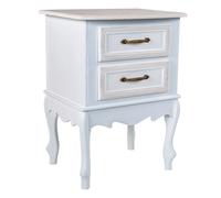 WANDERLUST DECO Mesita de madera blanca 42x34x57h cm de estilo Romántico