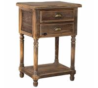 WANDERLUST DECO Mesita de Madera con 2 cajones 48,5x38x72,5h cm