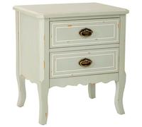 Wanderlust deco Mesita de madera con dos cajones 50x38x55h cm