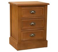 WANDERLUST DECO Mesita de Madera de 3 cajones Marron 45x35x60