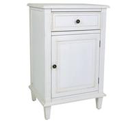 Wanderlust deco Mesita de madera lacado blanco 45x36x72