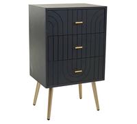 WANDERLUST DECO Mesita de Madera y Metal de Tres cajones