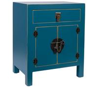 WANDERLUST DECO Mesita de Noche de Madera con 1 Cajon y 2 Puertas 44,5x32x55h cm