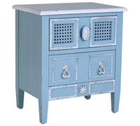 WANDERLUST DECO Mesita de Noche de Madera lacada en Azul 46x32x52h cm
