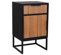 WANDERLUST DECO Mesita Madera y Metal 1 cajón y 1 Puerta 42x36,5x71h cm