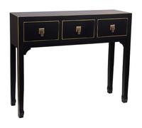 WANDERLUST DECO Recibidor de Madera de 3 cajones 95x26x78