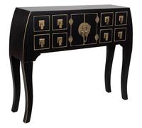 WANDERLUST DECO Recibidor de Madera Negro 98x26x80h cm