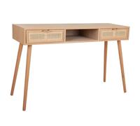 WANDERLUST DECO Recibidor de Madera y Rejilla marrón 120x42x79