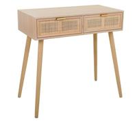 WANDERLUST DECO Recibidor de Madera y Rejilla marrón 80x42x79