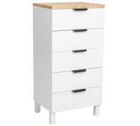 WANDERLUST DECO Sinfonier de Madera Blanco 45x35x90cm
