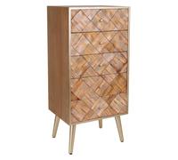 WANDERLUST DECO Sinfonier de Madera de Cinco cajones