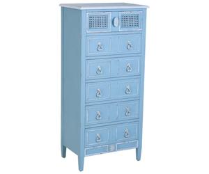 WANDERLUST DECO Sinfonier de Madera lacada Azul 56x36x119h cm
